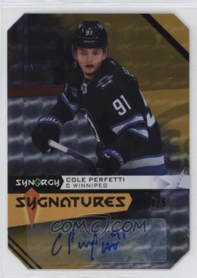 2023-24 Upper Deck Synergy Sygnatures Autograph Cole Perfetti 4/5 Auto - Image 1 of 2