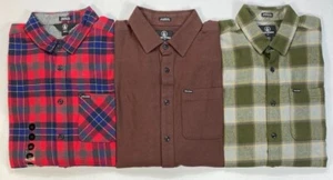 Men's Volcom Modern Fit Caden Plaid Button-Front Long Sleeve Shirt - Picture 1 of 4