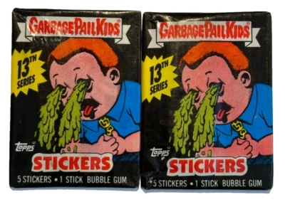 1988 Topps Garbage Pail Kids Series 13 -Two Wax Packs Factory Box Sold Separate - Image 1 of 3