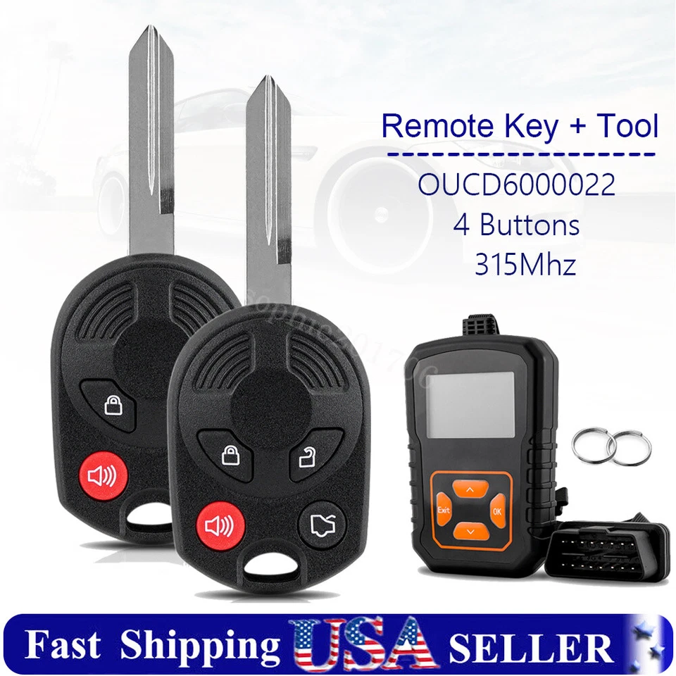 2 Llavero remoto sin llave para Mercury Milan Sable Mariner OUCD6000022 + Kit de herramientas Foto 1 de 4