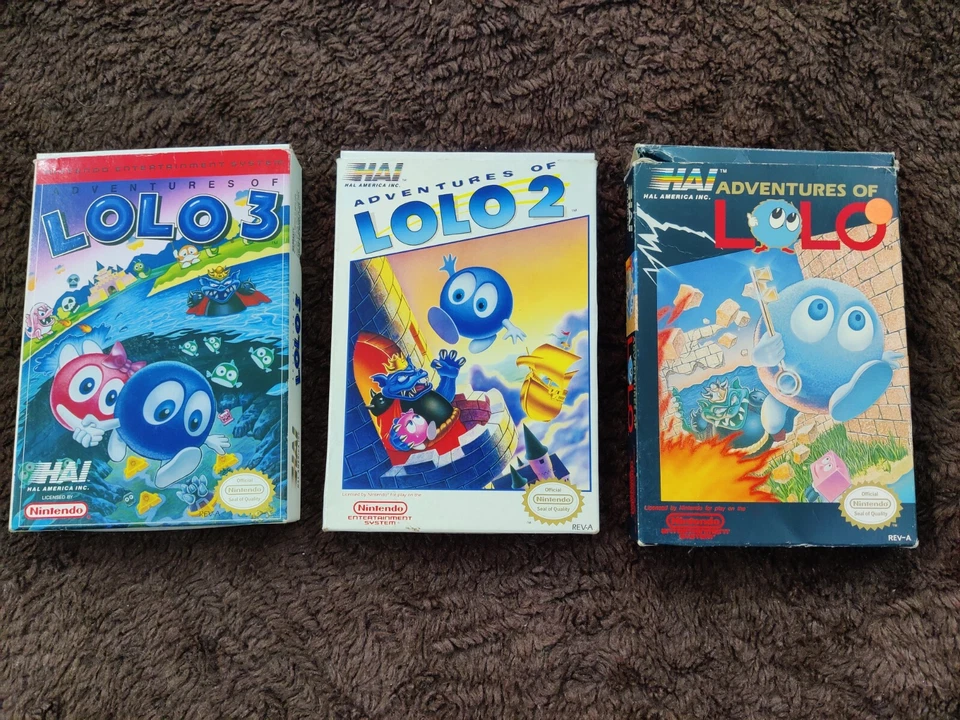 Adventures Of LOLO 1 2 3 Nintendo Nes In Box  - Image 1 of 4
