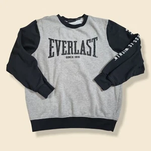 Everlasting Grey and black Logo Long Sleeved Sweatshirt Jumper Size Mens Large - Picture 1 of 6
