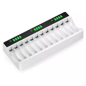 HiQuick 12-Slots AA AAA Charger For Ni-MH Ni-CD Rechargeable Batteries - Picture 1 of 13