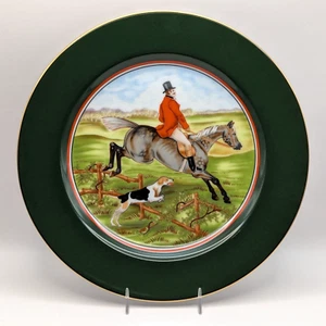 Fitz and Floyd VTG Fine Porcelain Plate "Tallyho" 461 Equestrian Fox Hunt Japan - Picture 1 of 4