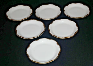 Rosenthal Gruppe Classic Rose Coll. 6 weiße Untersetzer oder Butterdosen handbemalt - Bild 1 von 4