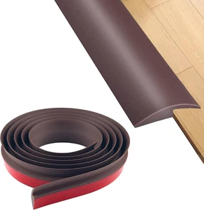 Self-Adhesive Rubber Transition Strip for Carpet to Tile - 6.56FT (Coffee) - Picture 1 of 12