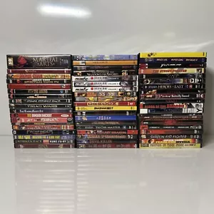 Lot 68 DVD Kung Fu Martial Arts Movies Jackie Chan, Bruce Lee, Jet Li Rare Set - Picture 1 of 15