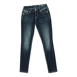 Pantalones de mezclilla Miss Me azules ajustados para mujer | Pantalones de mezclilla de diseñador vintage de colección - Imagen 1 de 3