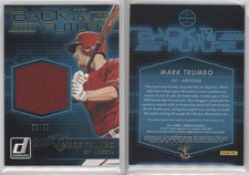 2017 Panini Donruss Back to the Future Materials Gold /99 Mark Trumbo #BFM-MT