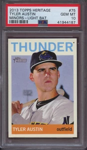 2013 Topps Heritage Minors 75 Tyler Austin PSA 10 Gem Mint Pop 3 - Picture 1 of 2