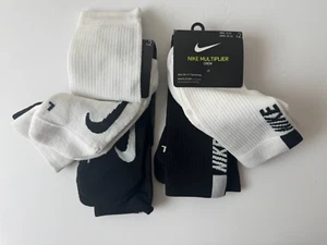 (2 Paar) Nike Multiplier Dri Fit Crew-Socken Laufen SX7557-914 (Herren Größe 8-12) - Bild 1 von 3