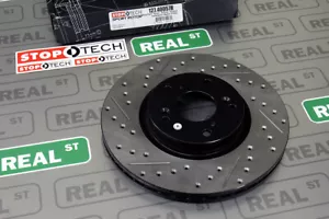 StopTech Sport Drilled Slotted Brake Rotor Front Right Si 06-15 RSX Type-S 02-06 - Picture 1 of 9