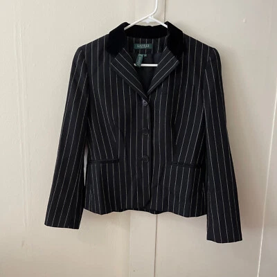 Lauren Ralph Lauren Women's Wool Blazer Jacket Size 8P Career Academia Preppy - Image 1 of 4