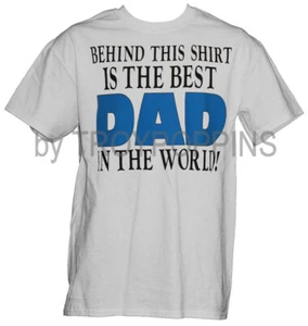 1-BEST DAD IN THE WORLD FATHERS DAY GIFT GRANDPA WEAR GRAPHIC PRINTED TEE-SHIRT - Picture 1 of 5