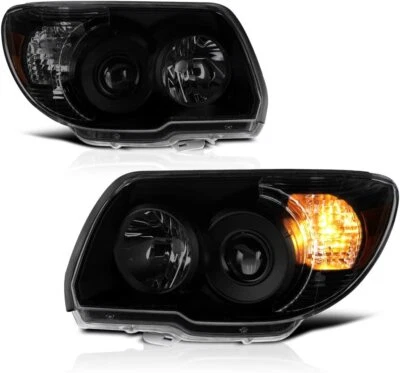 Black Smoke Headlights Left & Right Pair Set NEW for 06-09 Toyota 4Runner - Image 1 of 4