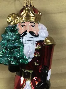 GLASSWARE ART STUDIO Nutcracker Ornament Mouth Blown & Hand Painted Poland NIB - Picture 1 of 12