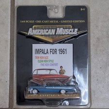 2001 Ertl American Muscle 1961 Impala SS409 Blue 1:64 Diecast Car NIP #36318 LE