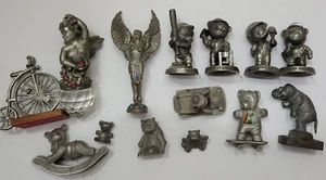 Zinn Sammelfiguren Konvolut Katzen Bären Elefant Engel - Bild 1 von 8