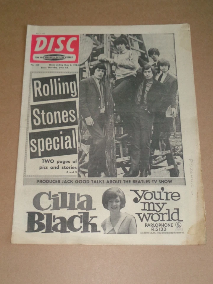 Disc - May 2 1964 Rolling Stones cover (Beatles/Searchers/Brian Poole) - Image 1 of 1