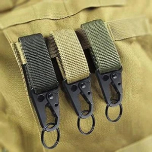 Tactical Molle  Belt Carabiner Key Holder Bag Hook Webbing Buckle Strap Clip - Picture 1 of 5