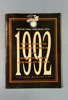 1992 ALCS Scorebook Program - Toronto Blue Jays vs. Oakland Athletics - Image 1 of 4