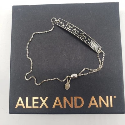 925 Silver Bracelet Disney Enamel Alex & Ani "Find Your Place In The Universe" - Image 1 of 4
