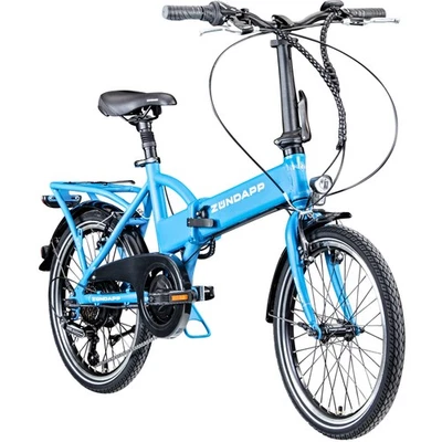 Zündapp Z101 E Bike 20" Klapprad Faltrad eFolding Rad 270Wh sky blau 37cm B Ware - Bild 1 von 4