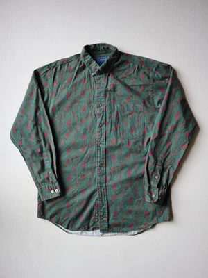 Vintage Cambridge Shirt Size M Paisley Green 100% Cotton Made in Singapore - Image 1 of 4