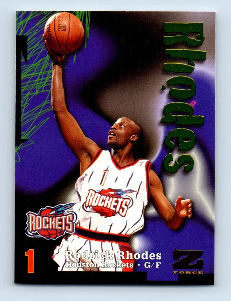 1997-98 SkyBox Z-Force Rodrick Rhodes Houston Rockets #165 - Image 1 of 2
