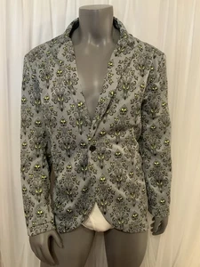 Disney Parks Haunted Mansion Glow-in-the-Dark Blazer Sportcoat Jacket Adult S/M - Picture 1 of 11