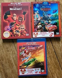 3er SET BLU-RAY 3D, CARS 2 3D, PLANES 3D, DIE UNZERSTÖRBAREN 2 3D, NEU  - Bild 1 von 1