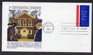 2024 1st CONTINENTAL CONGRESS 250th (Scott 5939) - Panda Cachets 4-Bar FDC TD70 - Bild 1 von 1
