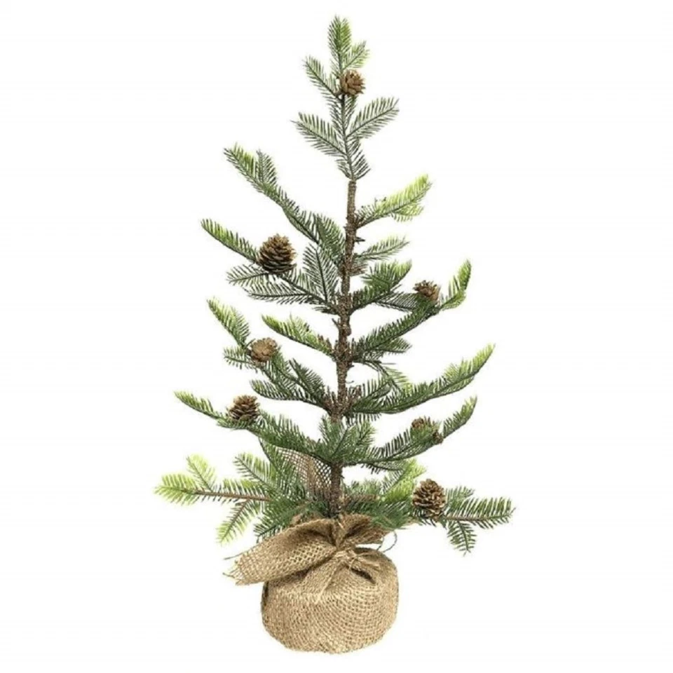 18 Inch Tree with Pinecones in Burlap Base Artificial TR2591 New - Image 1 of 1