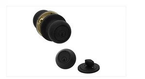 Außentürschloss Set mit, gleichschließend mattschwarz Türknauf und Riegel Set - Bild 1 von 1