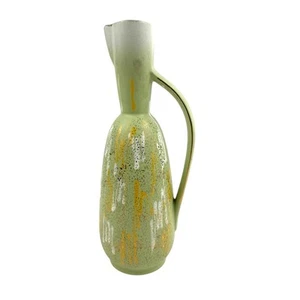 VTG Green Gold Speckled Cruet Pitcher Vase #578 Scheurich West Germany  - Picture 1 of 17
