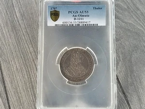 1707 Thaler Charles-Joseph III de Lorraine Olmutz AUSTRIA OLOMOUC SILVER PCGS 53 - Picture 1 of 9