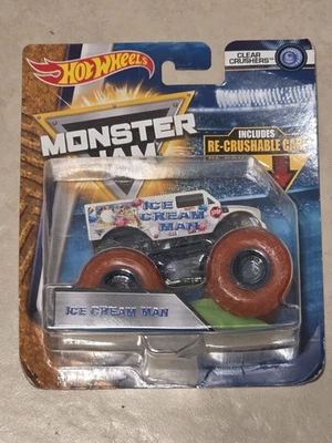 Hot Wheels Monster Jam #1 Clear Crushers Ice Cream Man Crushable - image 1 of 4