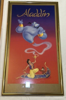 Póster enmarcado de colección de los 90’s Disney’s Aladdin Cast Member edición limitada 2113/5000 Foto 1 de 4