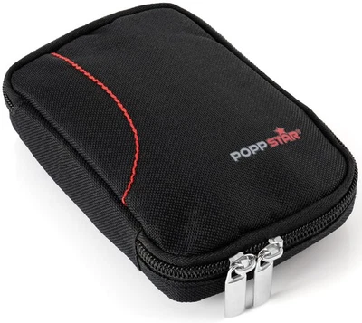 Poppstar Festplatten-Tasche Aufbewahrung ext. 2,5 Zoll Festplatten schwarz rot - Bild 1 von 4