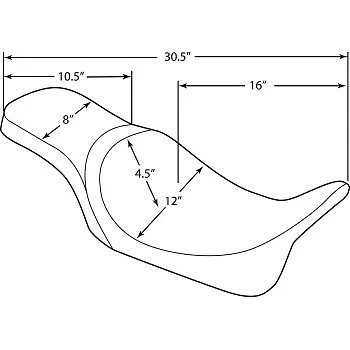 Drag Specialties Predator 2-Up 银色双钻石座椅 Harley Touring 08-21 — 第 1/2 张图片