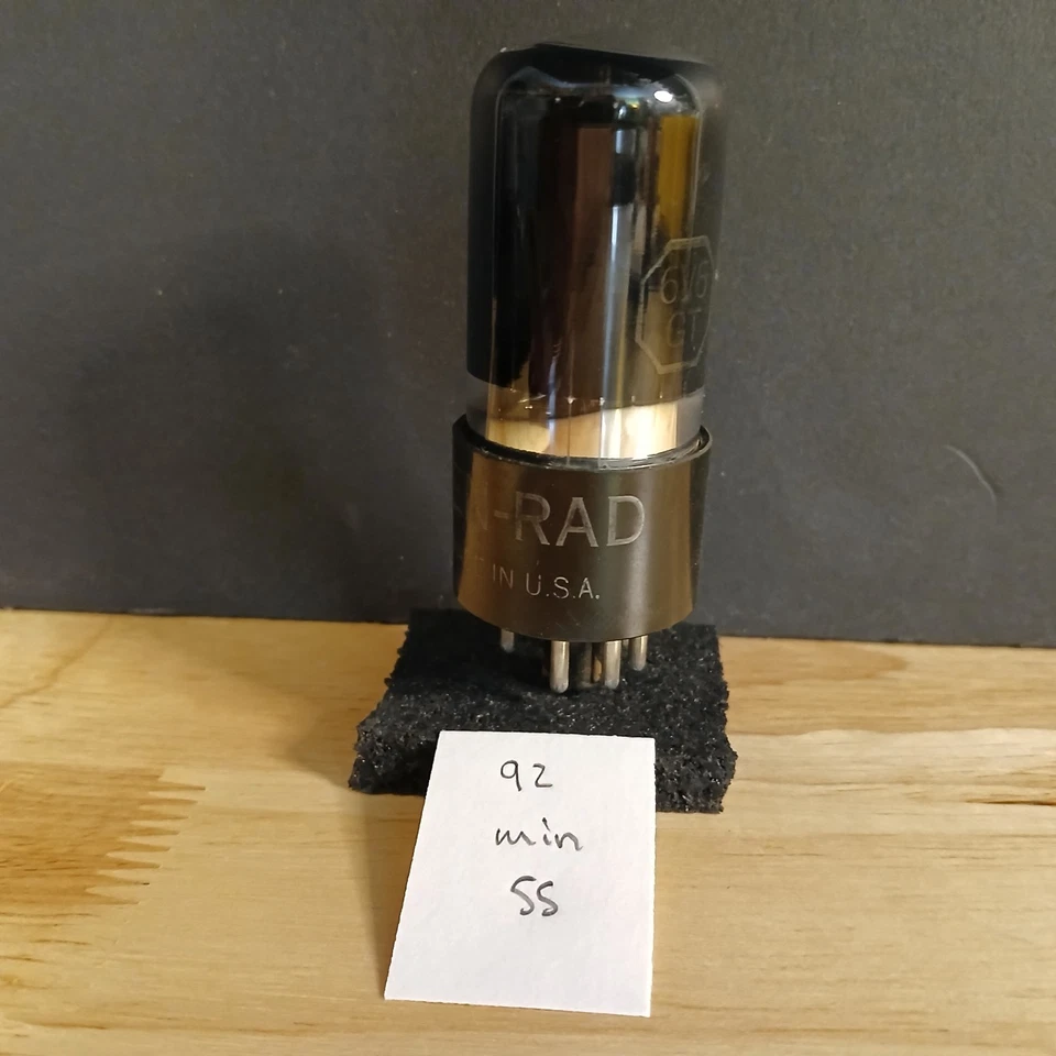 Tubo de audio KEN-RAD 6V6 GT - probado FUERTE 92 min 55 - vidrio negro 6V6GT Foto 1 de 3