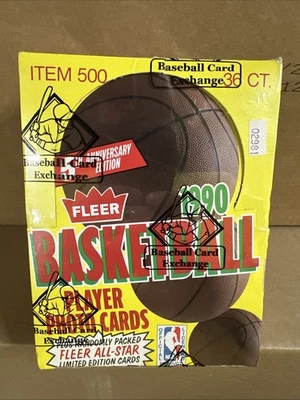 *Case Fresh!* 1990-91 Fleer Basketball Card Wax Box BBCE FASC From a Sealed Case - Image 1 of 2