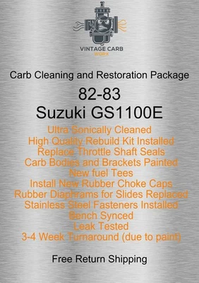 Servicio de reconstrucción y restauración de carburadores Suzuki GS1100E Foto 1 de 4