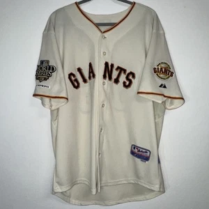 Majestic Lincecum San Francisco Giants 2010 World Series MLB Jersey Size 50 - Picture 1 of 9