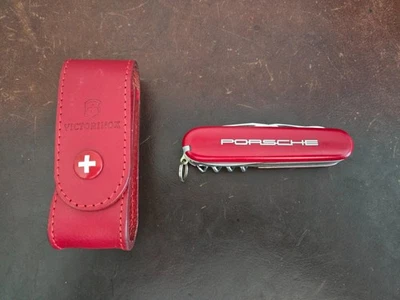 Porsche Esser Victorinox Huntsman 1976-86 con funda de cuero excelente 061º Foto 1 de 4