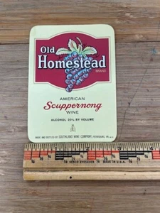 OLD HOMESTEAD WINE LABEL NEW OLD STOCK - Picture 1 of 1