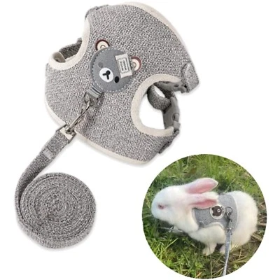 Verstellbares Kaninchen Leine, Hasenleine Kaninchen Zubehoer Katzen Geschirr Set - Bild 1 von 4
