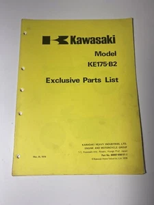 KE175 B2 Parts List Catalogue Manual Kawasaki “Rare” - Picture 1 of 4