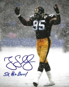 Autographed GREG LLOYD "5x Pro Bowl Pittsburgh Steelers 8x10 Photo w/Show ticket - Picture 1 of 1