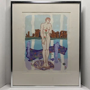 “Ekhoic Reverie-Venus#2” By Carolyn Jane Rex Framed Serigraph Silk Screen Art - Picture 1 of 13